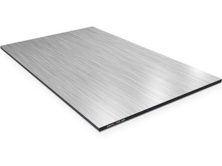 Aluminium Verbundplatte-3mm/0,3mm -Gebrstet/Grau-beidseitig-gebrstet/grau